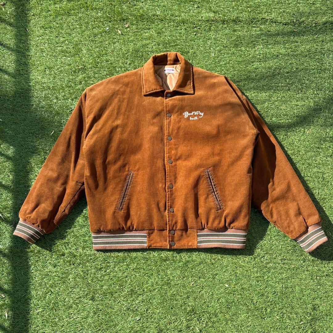 ジャケット・アウター BADWAY Corduroy stadium jumper Men's Corduroy Baseball blouson stadium jumper jacket men and