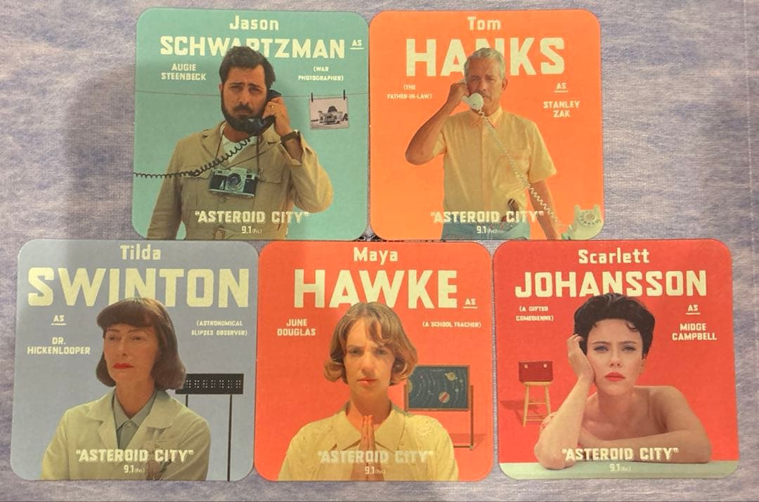 【希少】ウェスアンダーソン「アステロイドシティ」コースターセット 3639-2581-