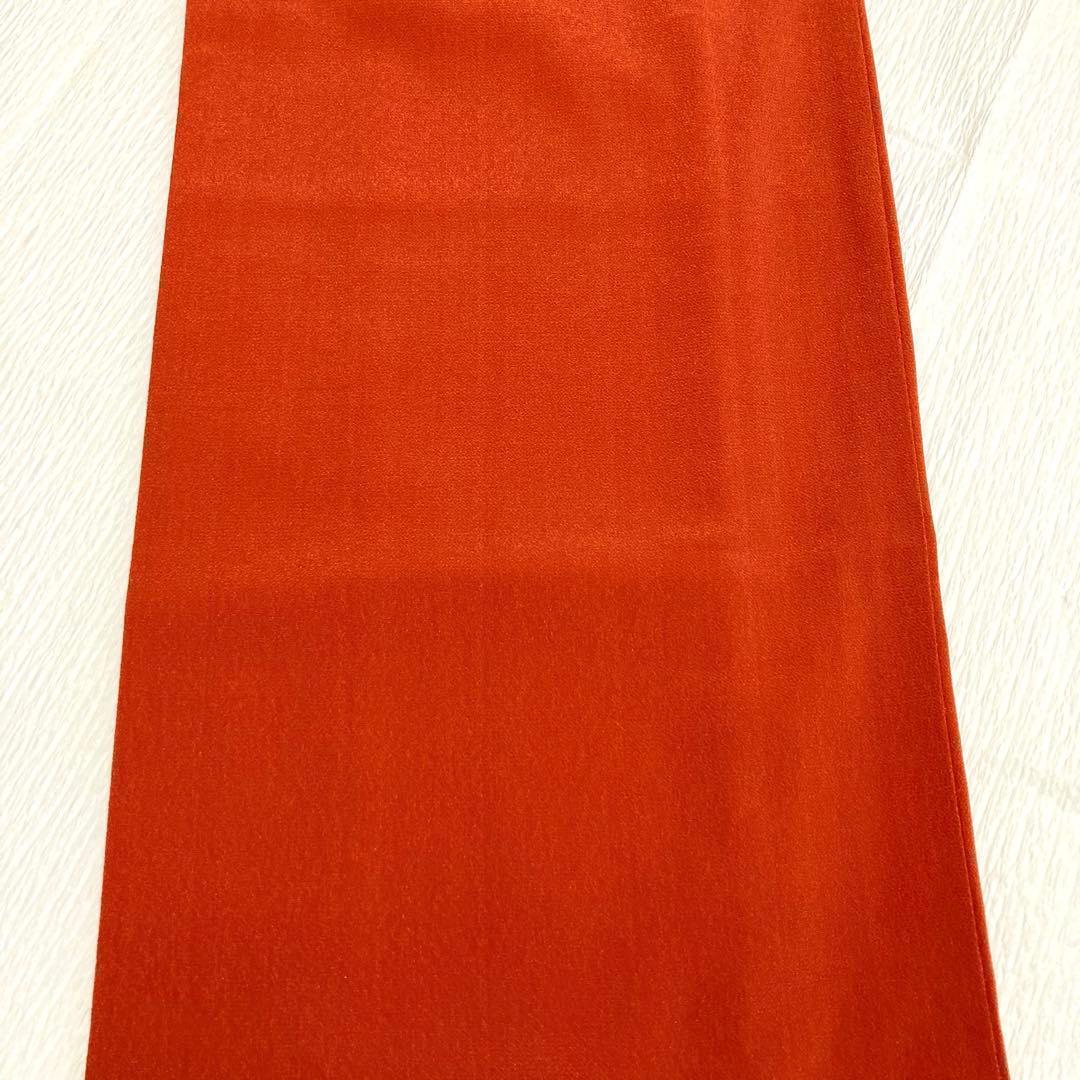 良品✨】東レシルック 洗える着物 色無地 黄みの赤色 紋付 手縫い