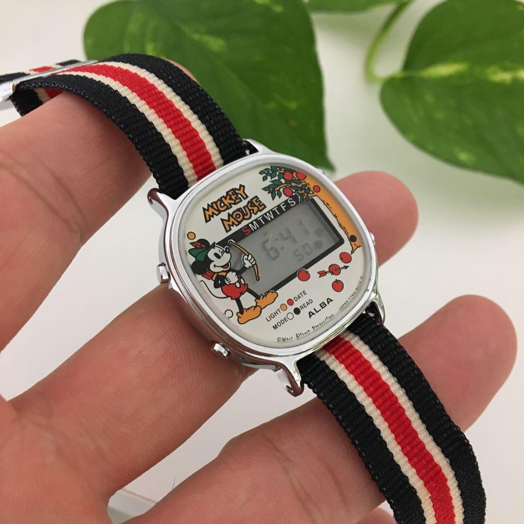 希少レトロ ALBA ミッキー 腕時計 （デジタル） - メルカリ