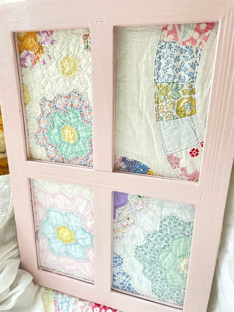 確認用です。アンティークキルト窓枠フレームリバーシブル·͜· ♡ 即日☆大同クラフト/ウッドウィンドウフレーム・アーチ アンティーク