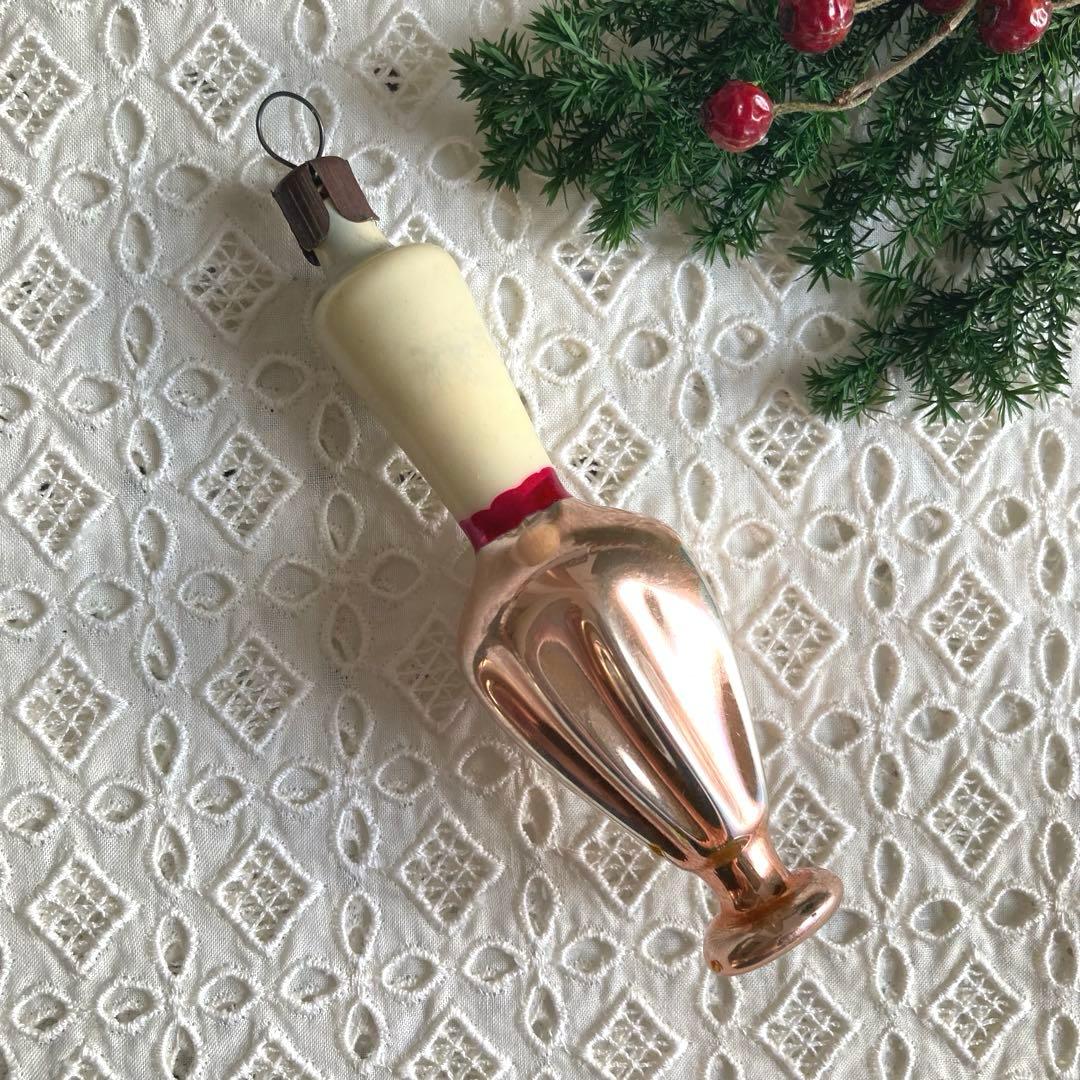 ツリー型ボックス入りアンティークガラスクリスマスオーナメント18個