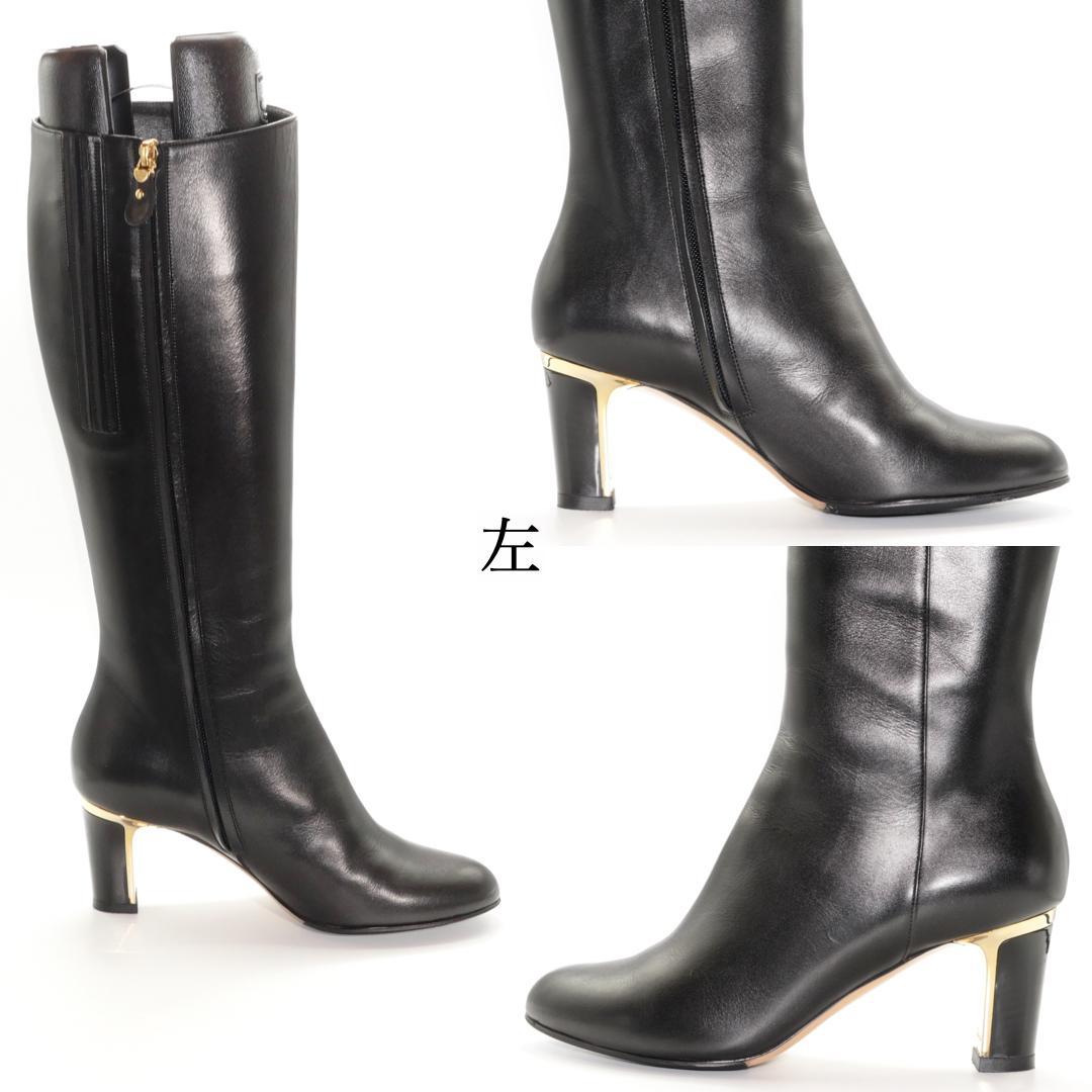 6.5D　SALVATORE FERRAGAMO TAMIKA　黒　ゴールド