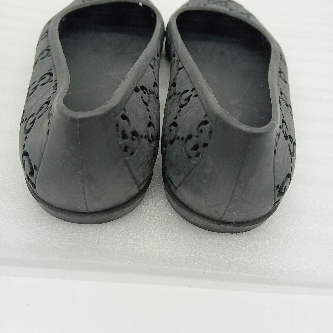 2-2464 GUCCI ラバーシューズ GG柄 ブラック - メルカリ