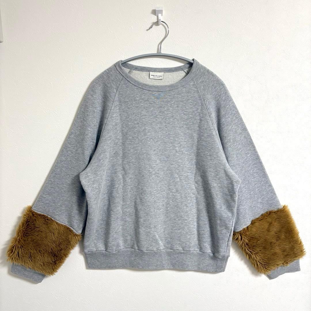 DRIES VAN NOTEN ファー切替 スウェット トレーナー グレー M - メルカリ
