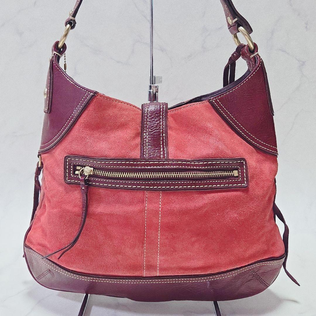 Coach patchwork suede leather bag Y2K - メルカリ