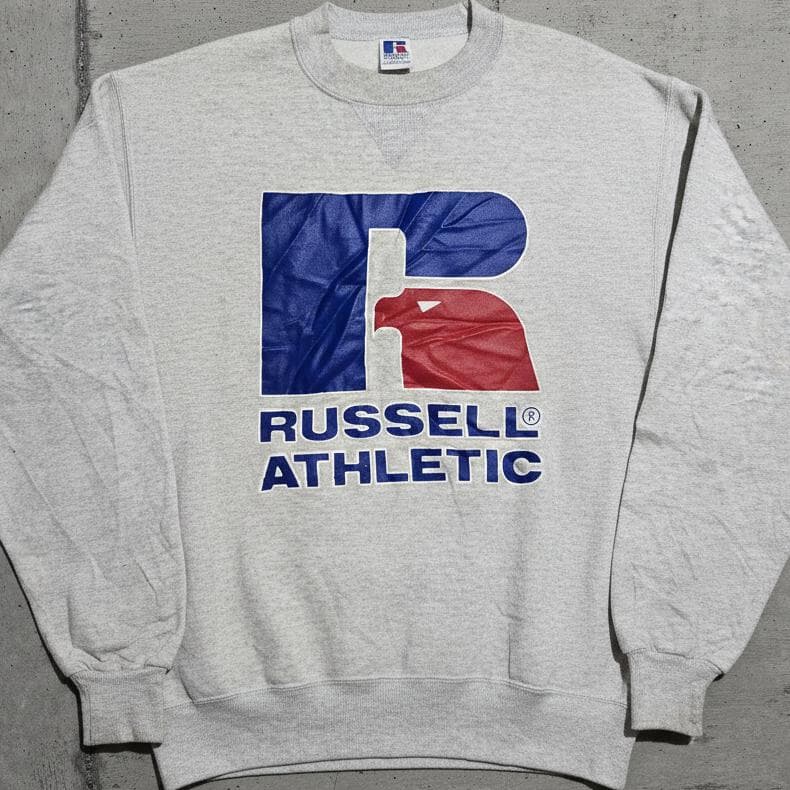USA製】ラッセルアスレティック スウェット XL グレー ビッグロゴ 90s