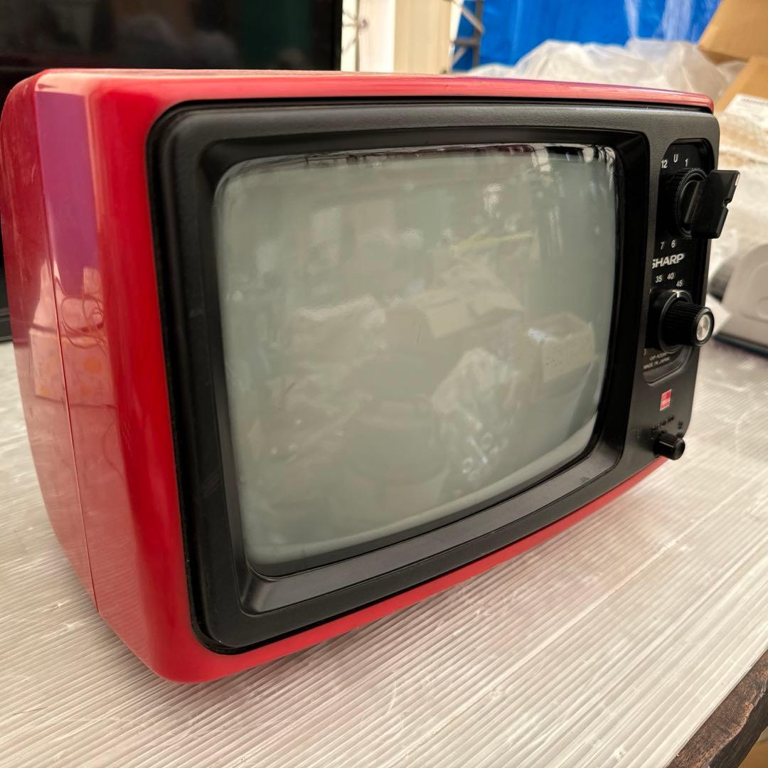 SHARP ブラウン管テレビ 赤色 10P-K2UH - メルカリ
