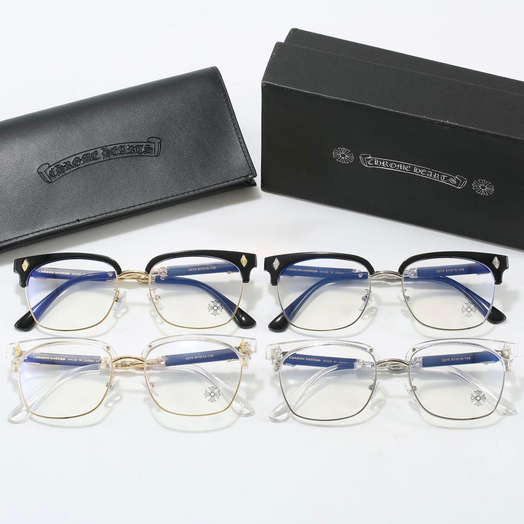 伊達メガネ サングラス クロス ホワイト&ゴールドy2k クロムハーツ好き