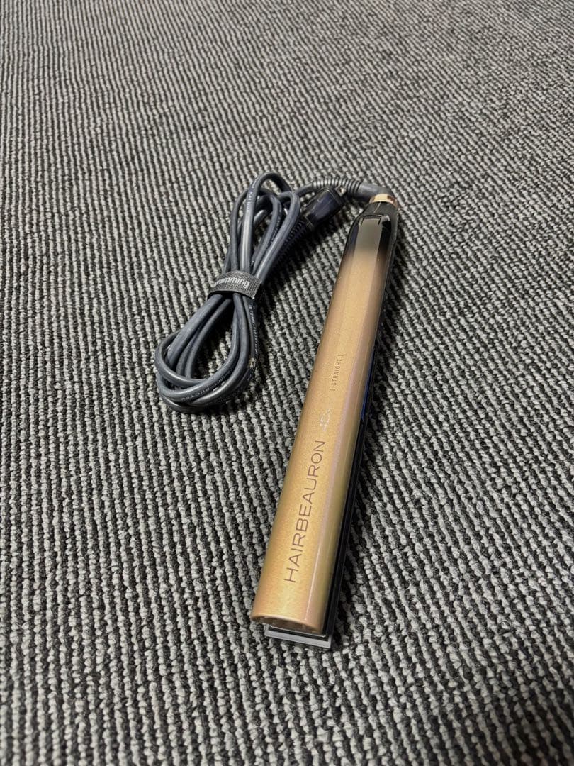 HAREBEAIRON ストレートヘアアイロン ブラック/ゴールド　ジャンク品 NOGI USBヘアアイロン ストレート（ブラック） | エレコムダイレクト