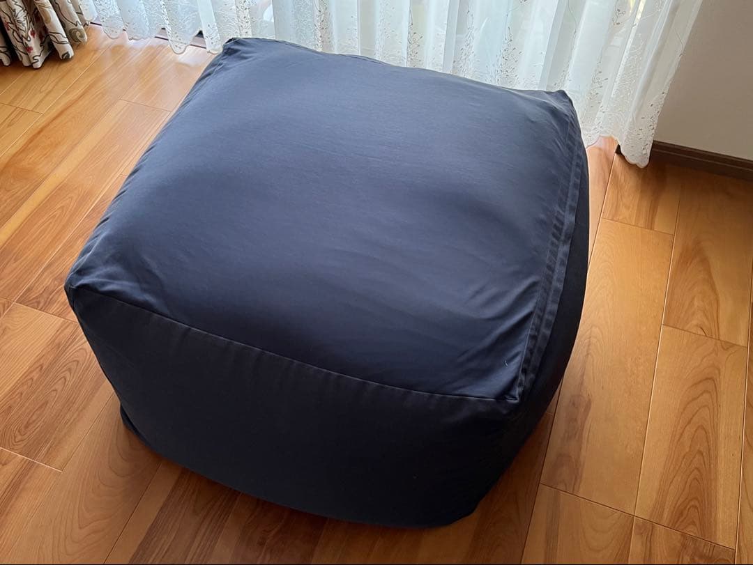 【ほぼ未使用】無印良品 体にフィットするソファ大・ネイビー 65×65×43cm 体にフィットするソファ セット ネイビー ポリエステル平織 | 無印良品