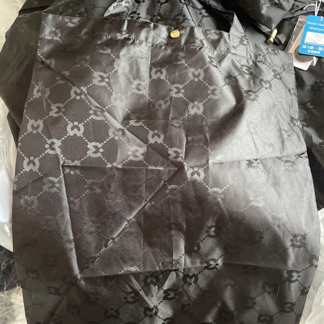 ミラ・ショーン ロゴジャガード レインコートM～L ブラックmila schon