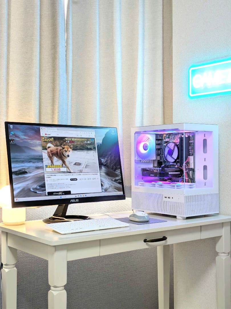 GTX1660SUPER搭載 新品白ケース RGBファン 自作ゲーミングPC - メルカリ