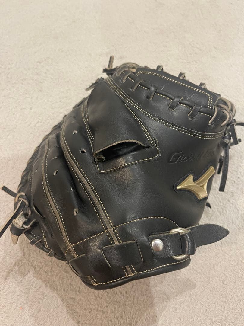 マ*オ様 ミズノ　グローバルエリート　キャッチャーミット　黒 MIZUNO（ミズノ） 軟式用グローバルエリート號SAKEBI捕手用 M-R型