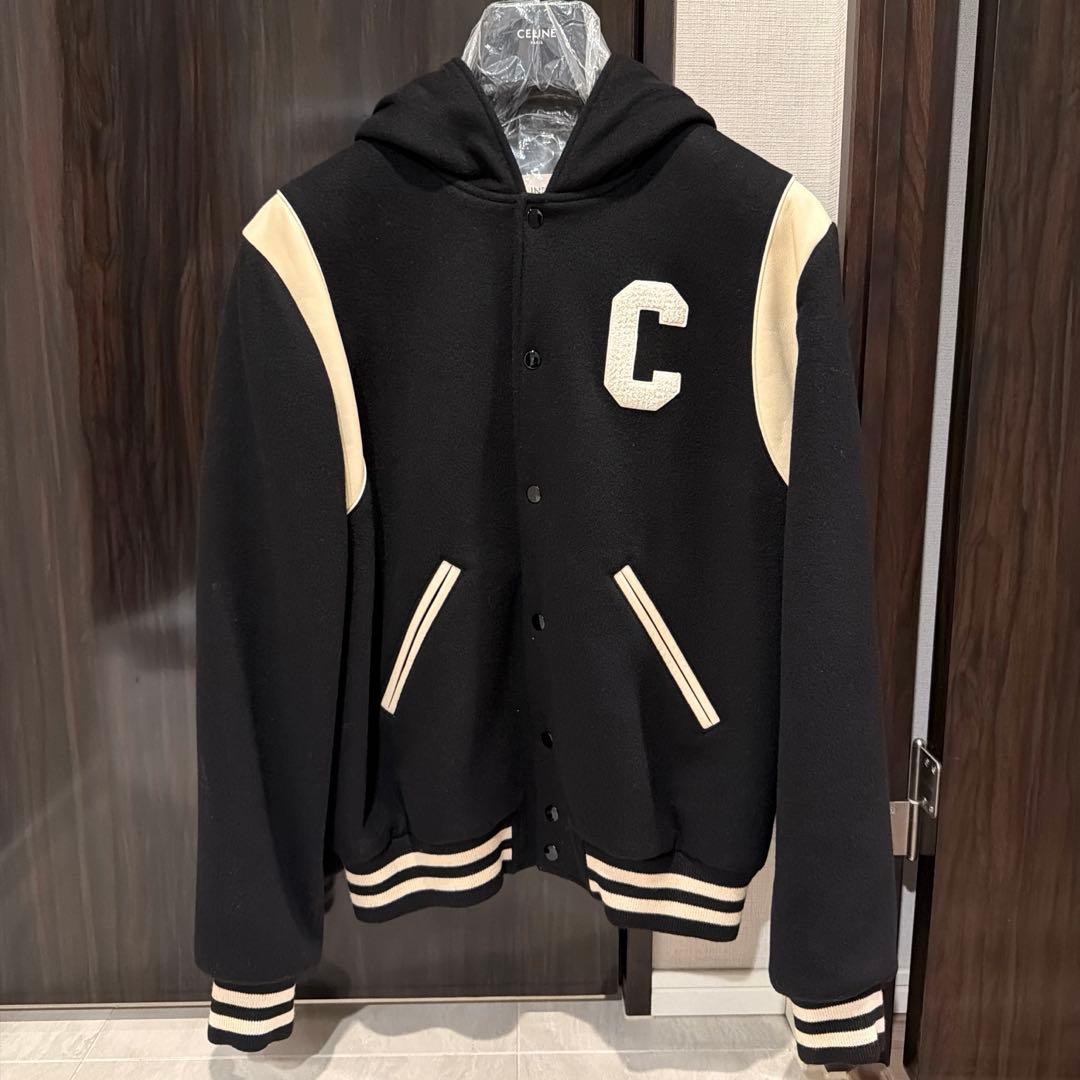 CELINE フード付きスタジャン ブラック/新品未使用タグ付き 48 - メルカリ