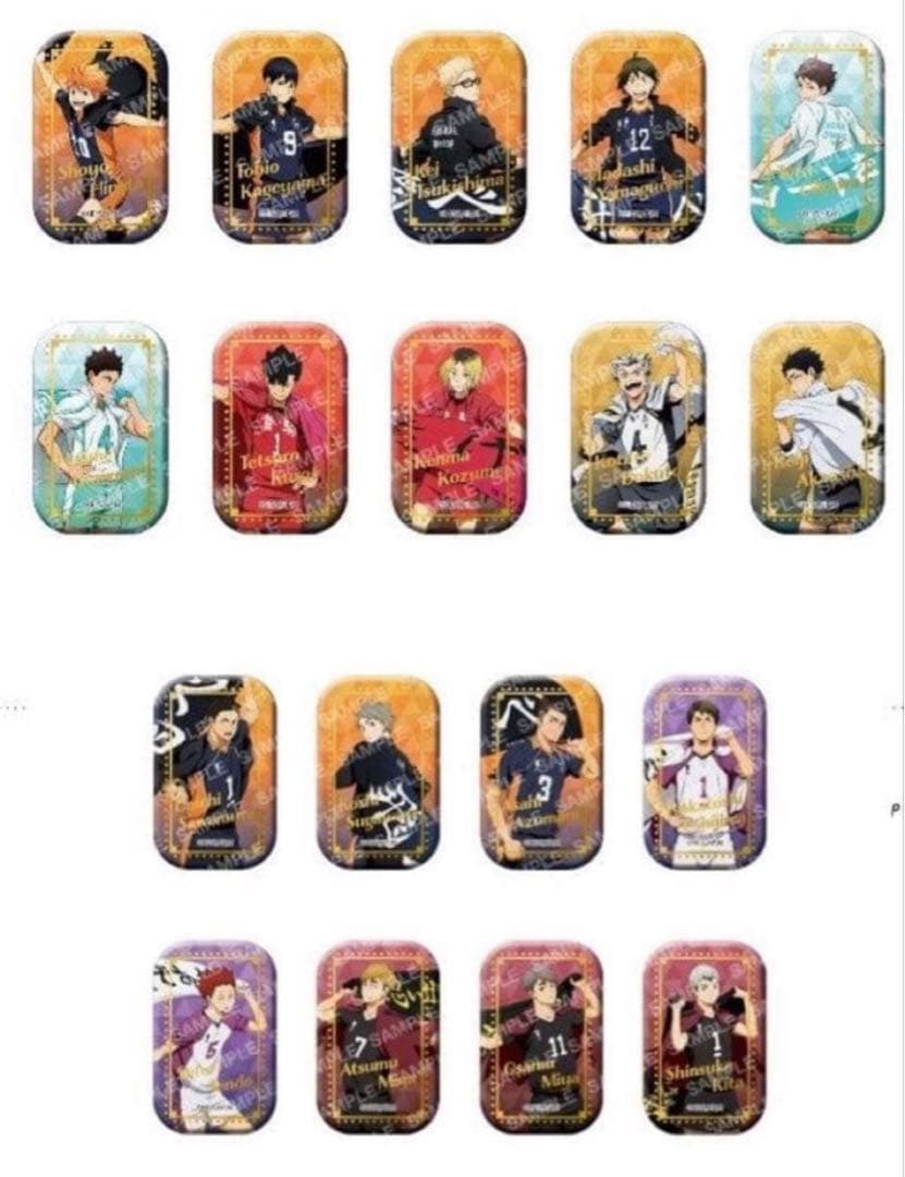 新品未使用】ハイキュー 横断幕 セブンネット限定 スクエア缶バッジ第