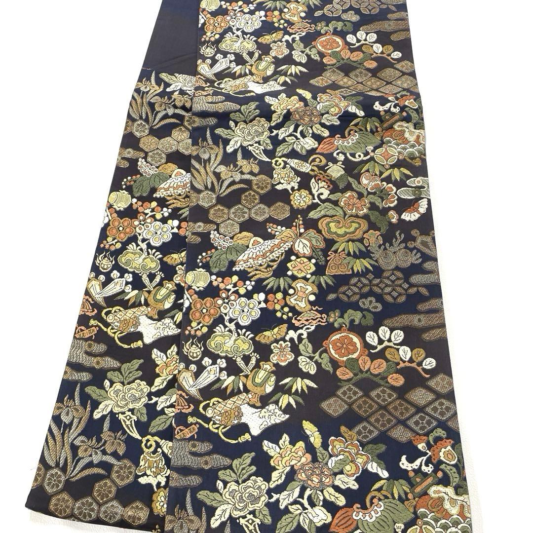 専用帯6105 ○高級 正絹 六通 袋帯 宝尽くし