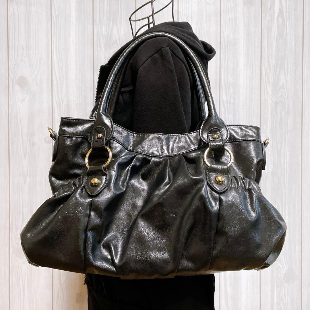 ハンドバッグ ショルダー 黒 リボン 平成ギャルy2k 量産型 地雷 MARS系