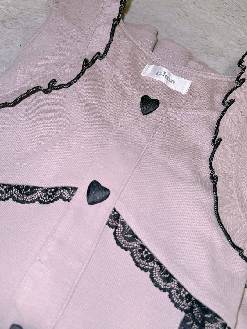 piumハートボタンティアードリブワンピース - メルカリ