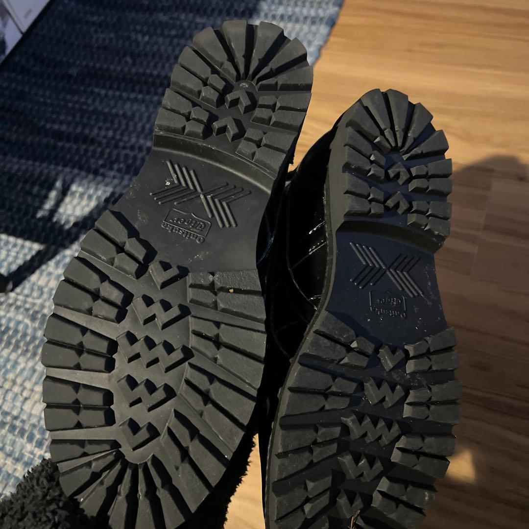 ブラックレザー ブーツ 25.0cm