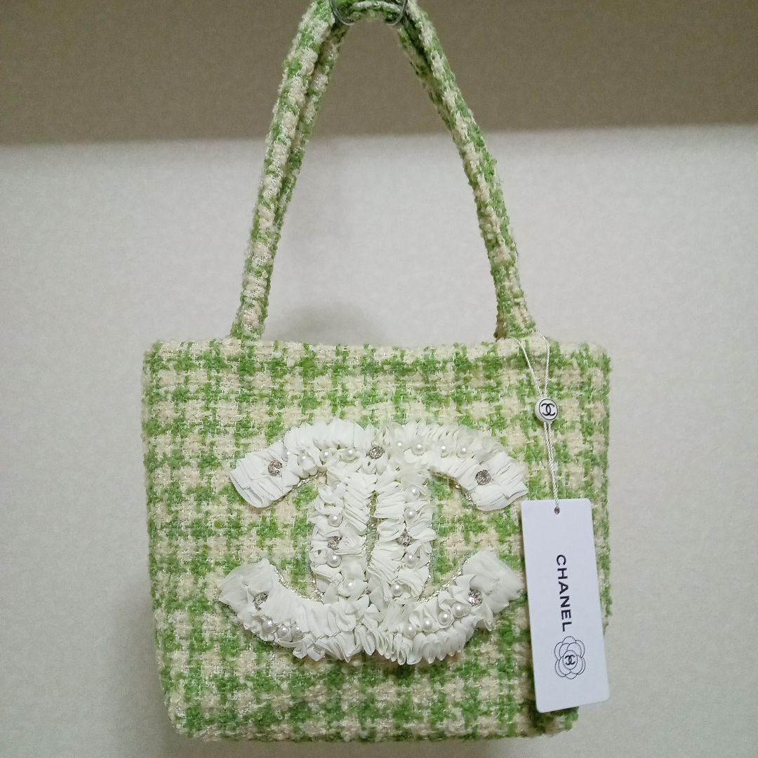 未使用】CHANEL 非売品ノベルティ 黄緑 トートバッグ - メルカリ