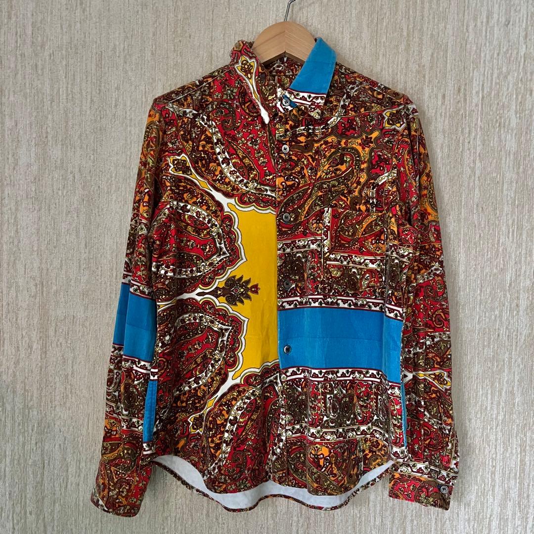 コムデギャルソン ベルベット ベロア ペイズリー シャツ - メルカリ