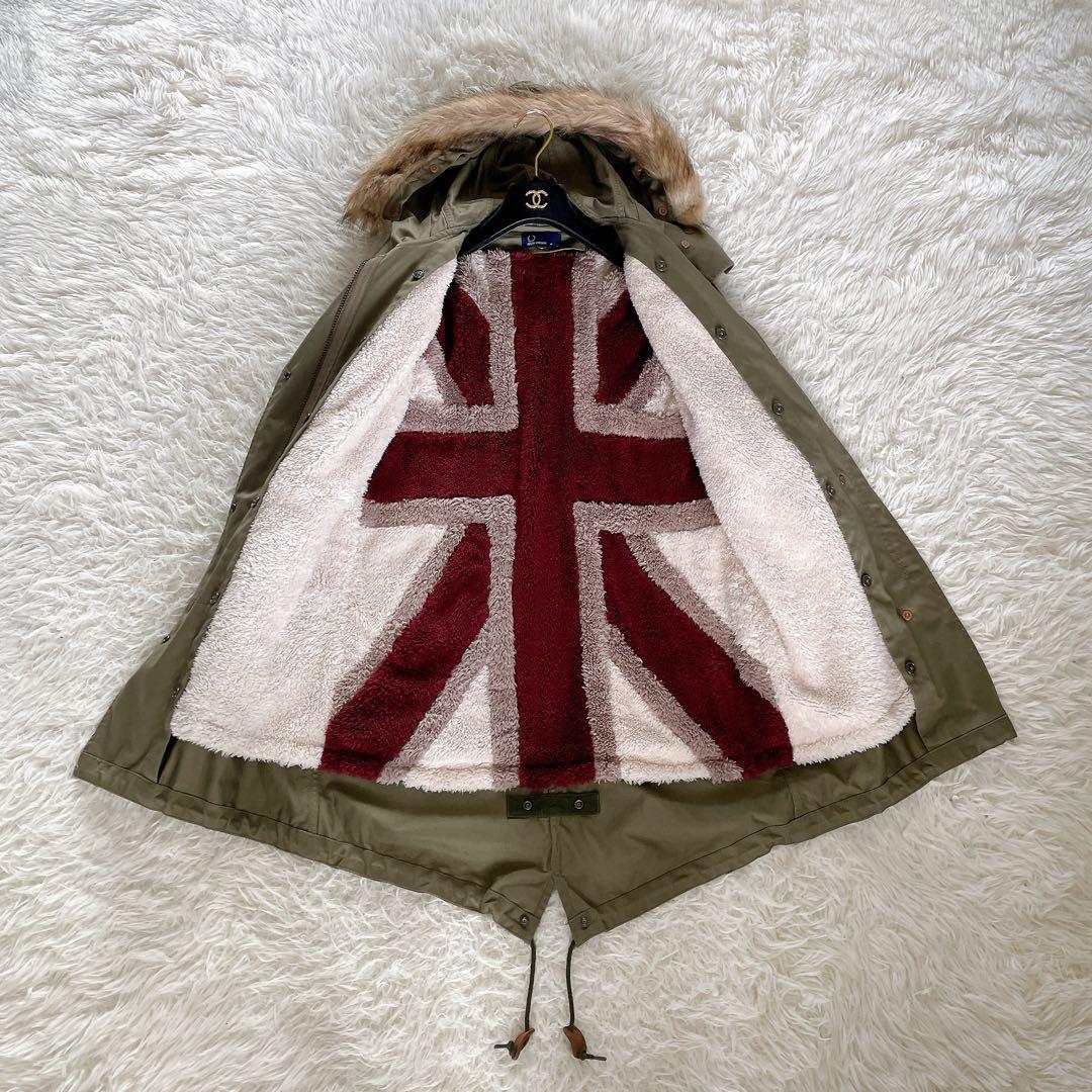 フレッドペリー】英国柄 モッズコート ボアライナー ユニオンジャック