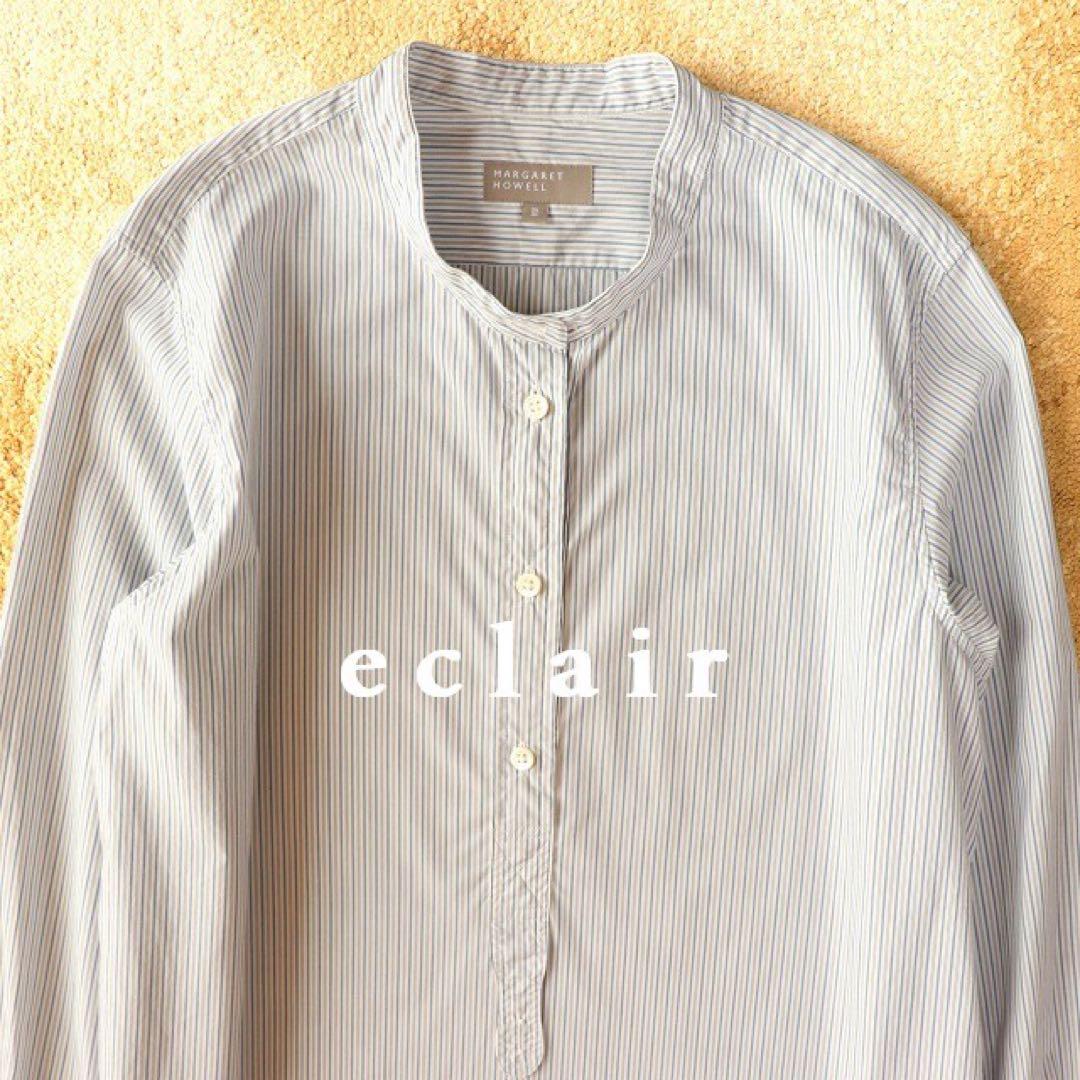 2019 マーガレットハウエル ブルーストライプ フェイバリットシャツ