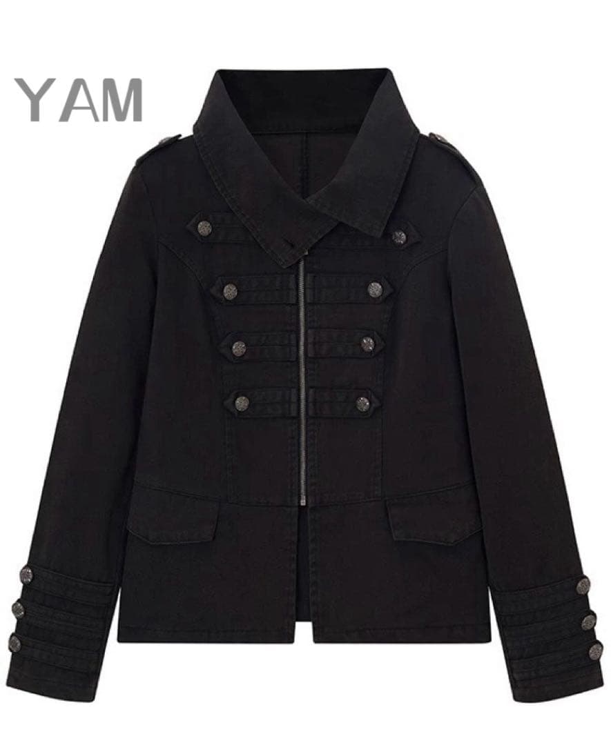 Imdelusion ナポレオンジャケット スリムライダースジャケット Y2K