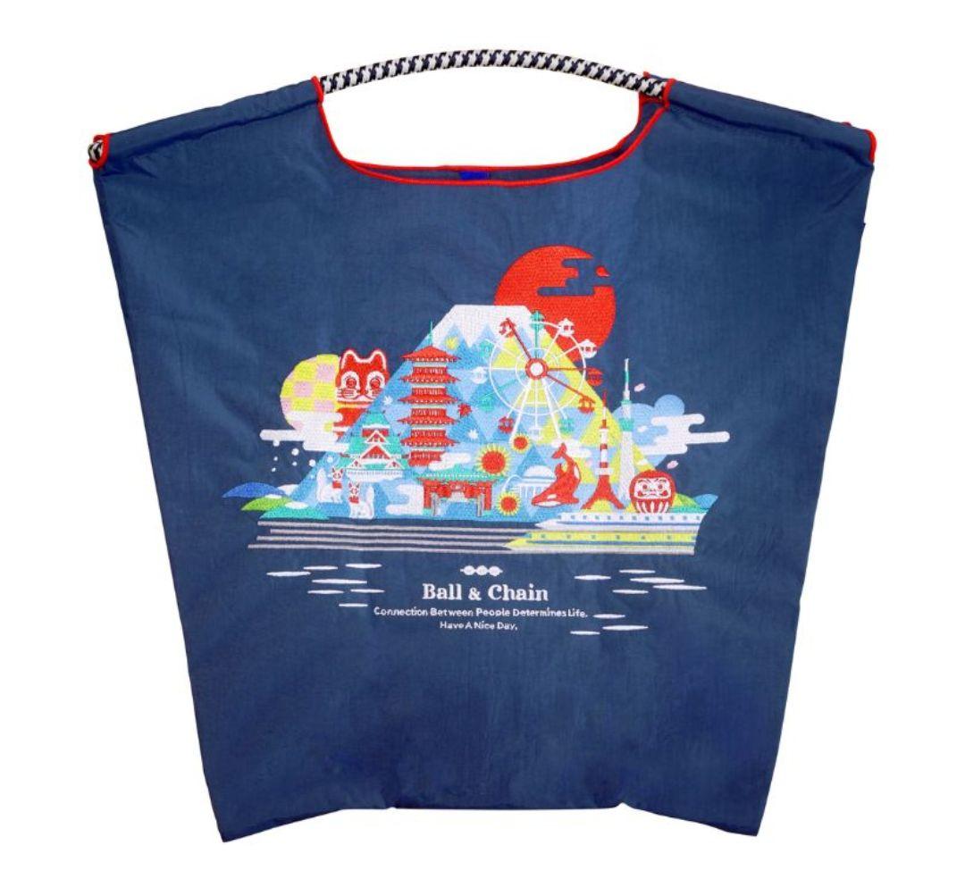 【正規品】Ball&Chain 東海道新幹線 限定エコバッグ ネイビー PLUSTA ONLINE STORE(プラスタオンラインストア)｜Ball＆Chain 東海道