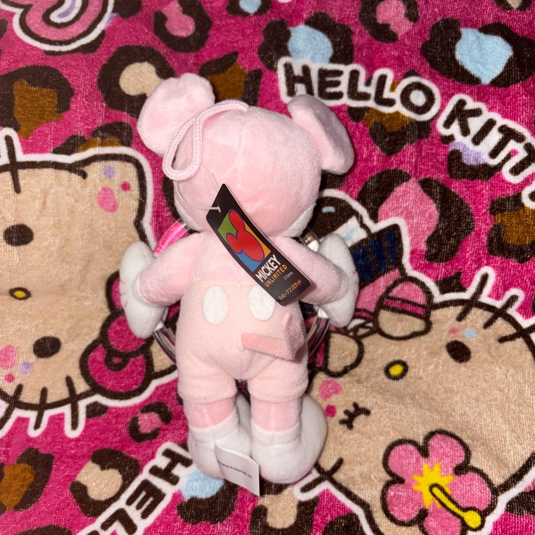 ディズニー ミッキーマウス ぬいぐるみタオル掛け ピンク - メルカリ