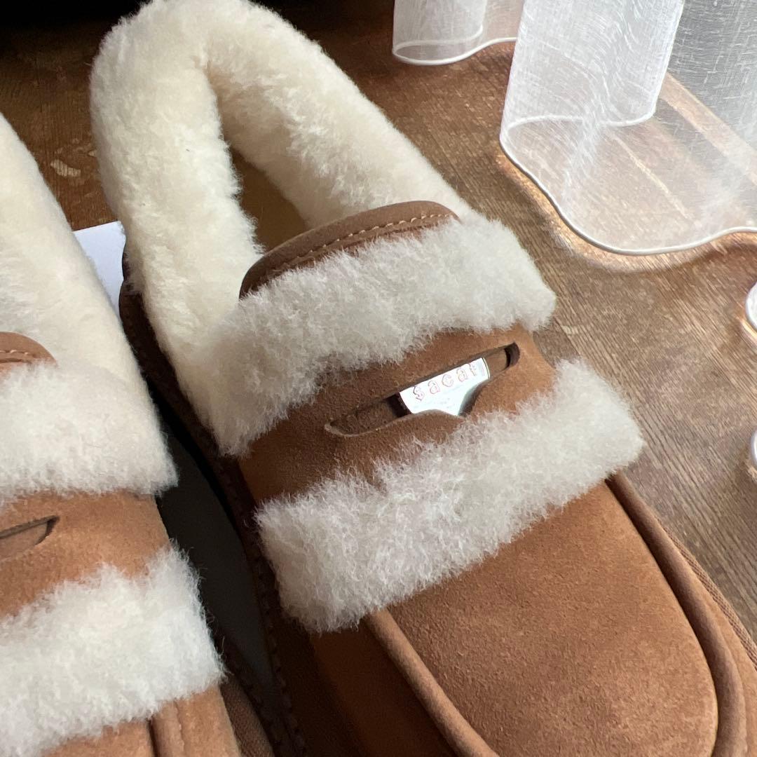 UGG Sacai Loafer ベージュ37 Chestnut 23cm - メルカリ