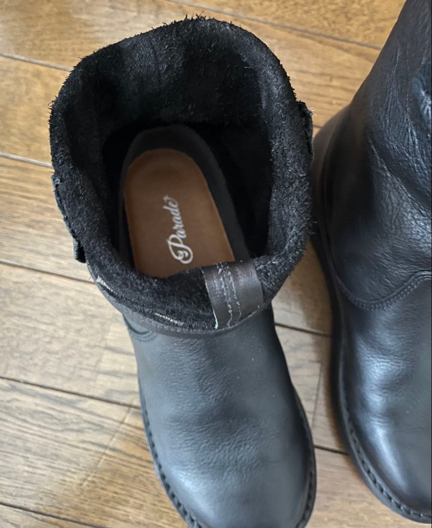 【美品】LOCONDO レディース本革ブーツ　ブラック　23.5cm