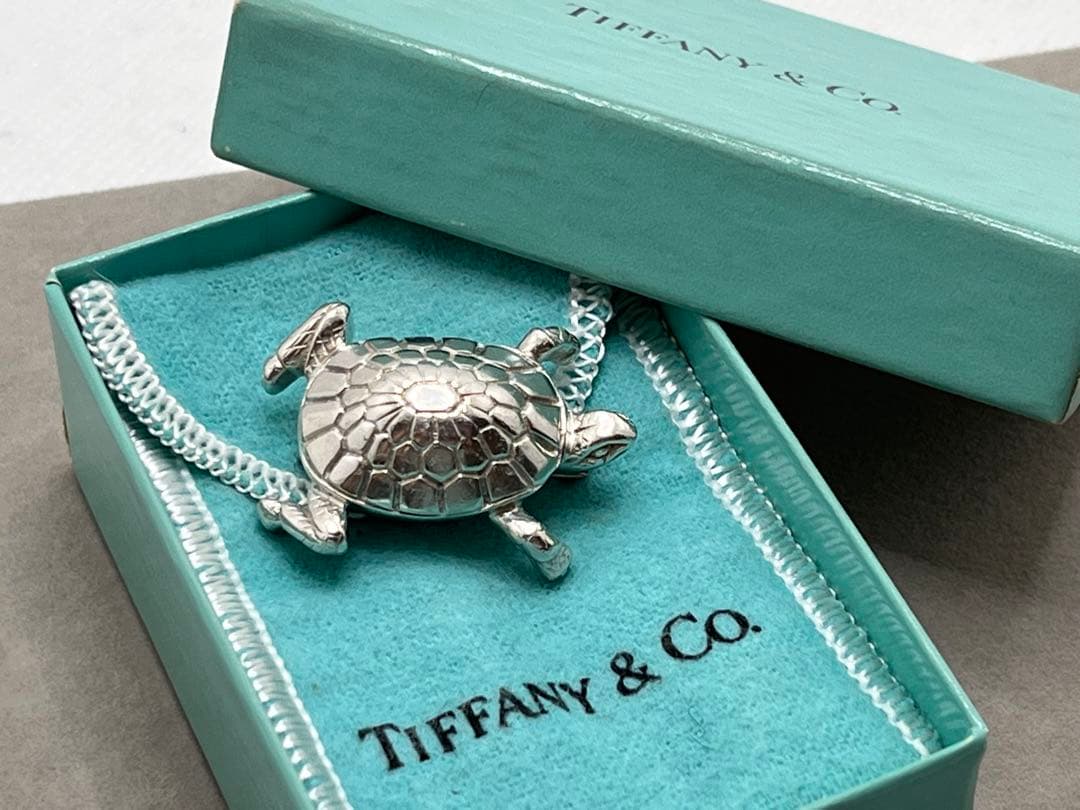 b917 希少 ヴィンテージ ティファニー カメ 亀 ブローチ 925 タートル