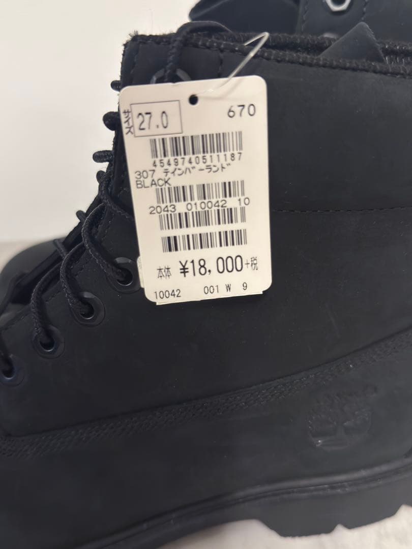 新品Timberland ブラックミッドカットブーツ 6インチ 黒 27.0 - メルカリ
