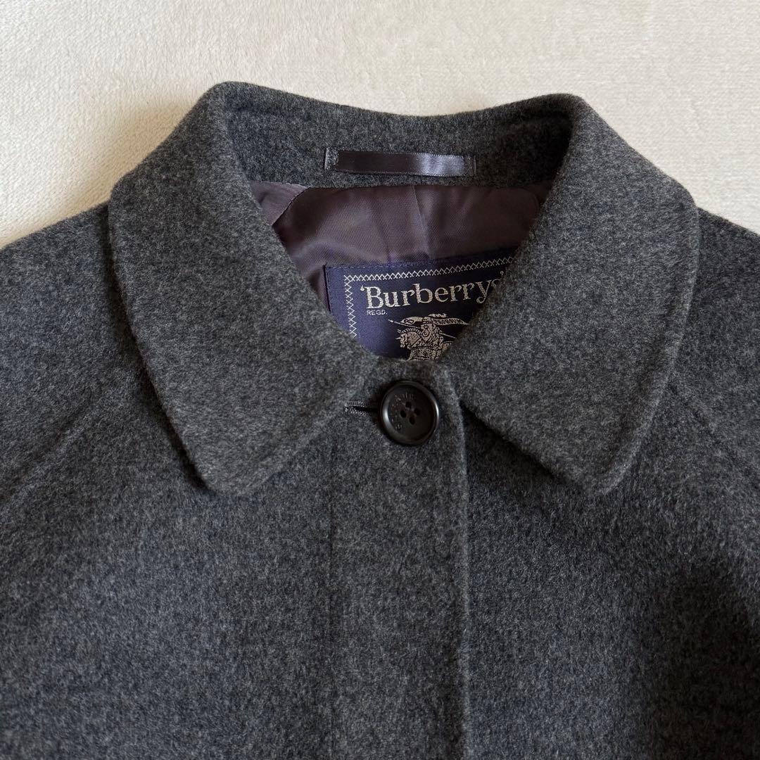 Burberrys ステンカラーコート カシミア混 ビンテージ グレー 40