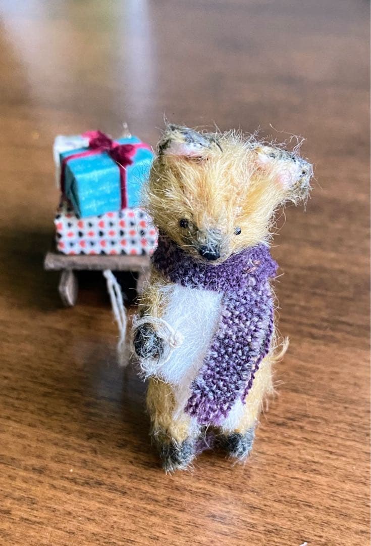 moriのえほん×三浦こずえコラボ作品　クリスマスの準備　ミニチュア　ぬいぐるみ