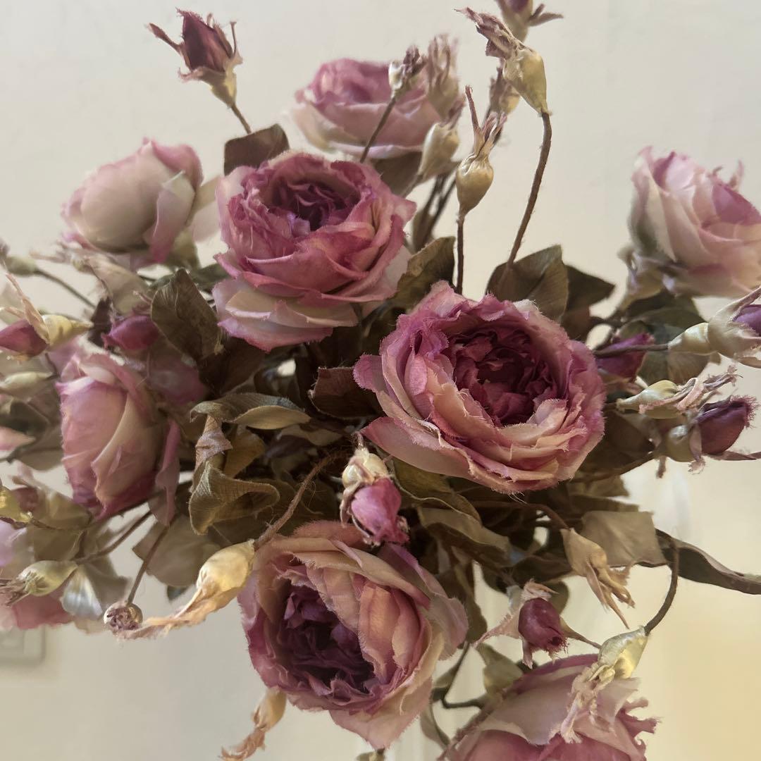 染め花】イングリッシュローズ10本 アートフラワー ハンドメイド