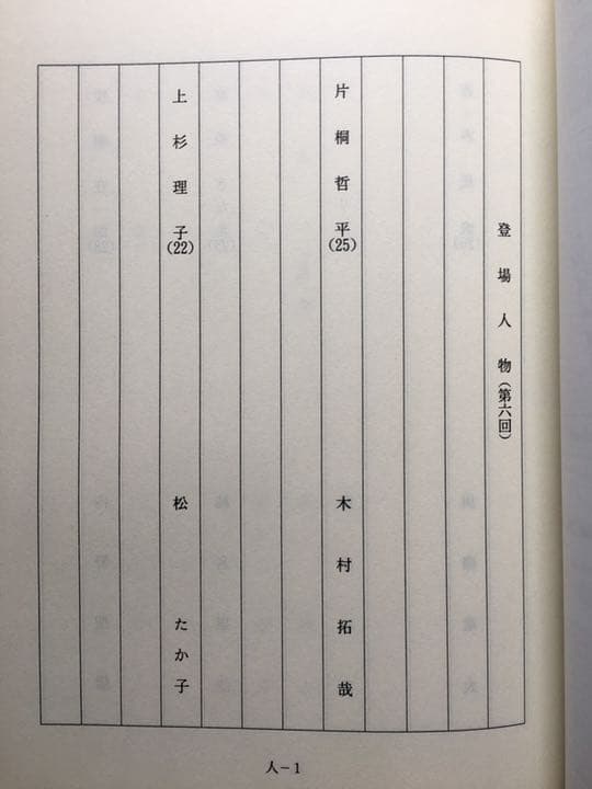 ドラマ○ラブ ジェネレーション○ 第6話 台本 木村拓哉 松たか子 内野