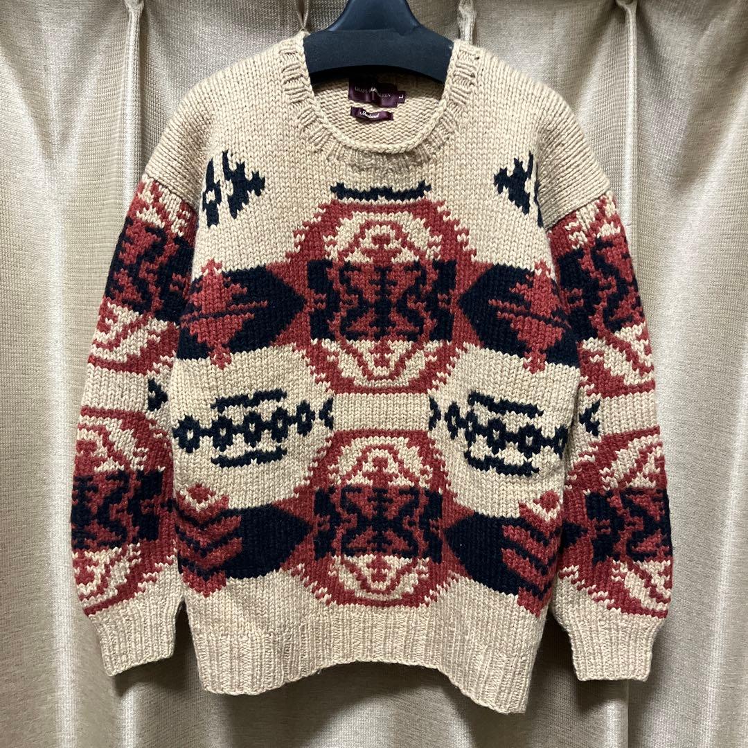 80s〜 chaps ラルフローレン ネイティブ柄 ウールニット セーター