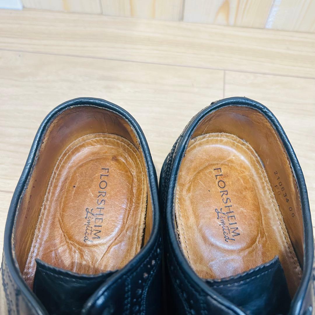 【極美品】FLORSHEIM Limited ウイングチップ 外羽根 7.5D