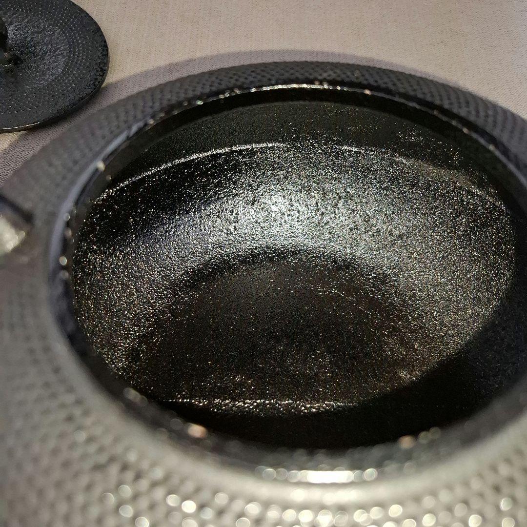 【未使用】南部鉄瓶 南部鉄器 1.7ℓ 運南堂 鍋元 平丸あられ　日本製