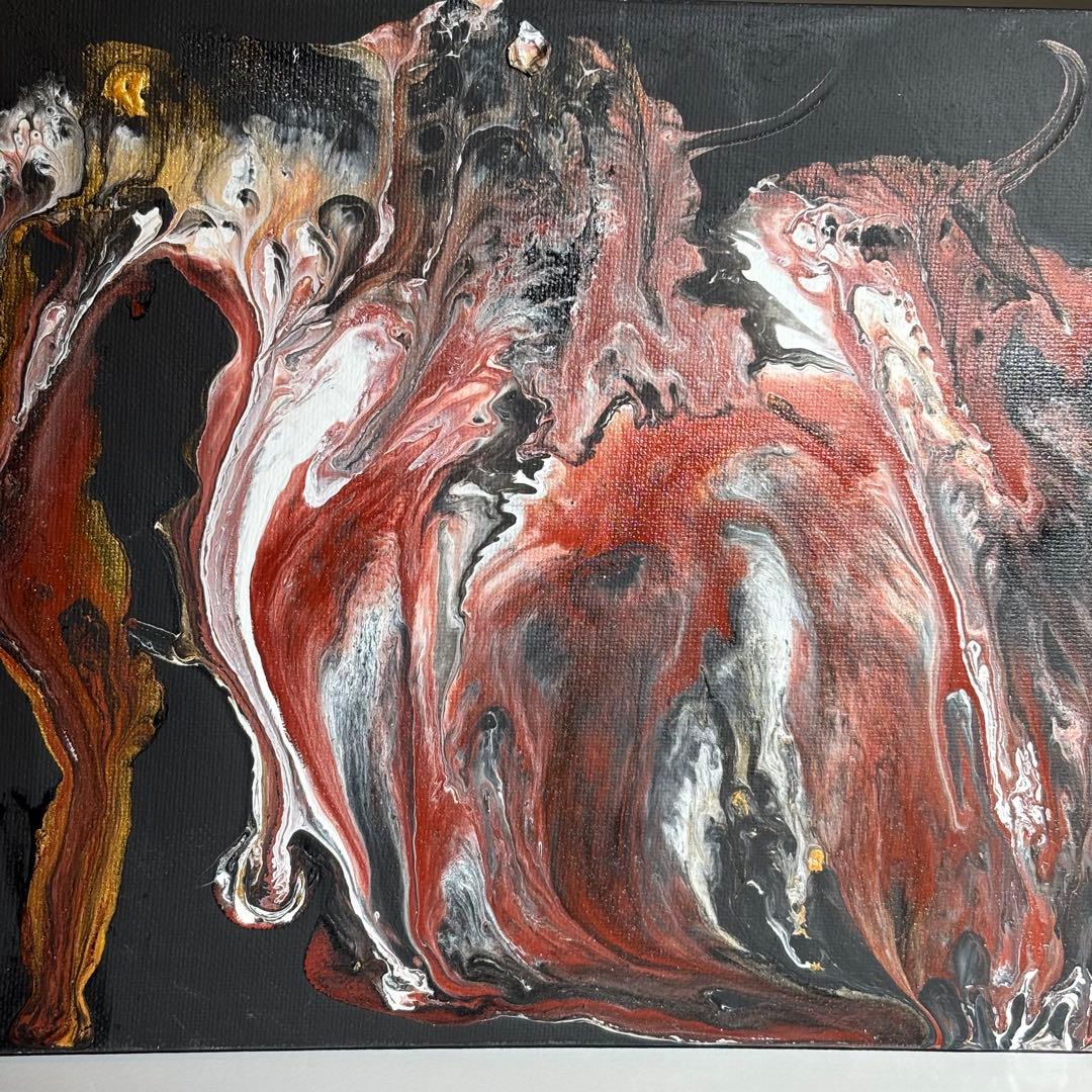 暗い雰囲気の抽象画 現代アート キャンバス 絵画 作者不明 アート