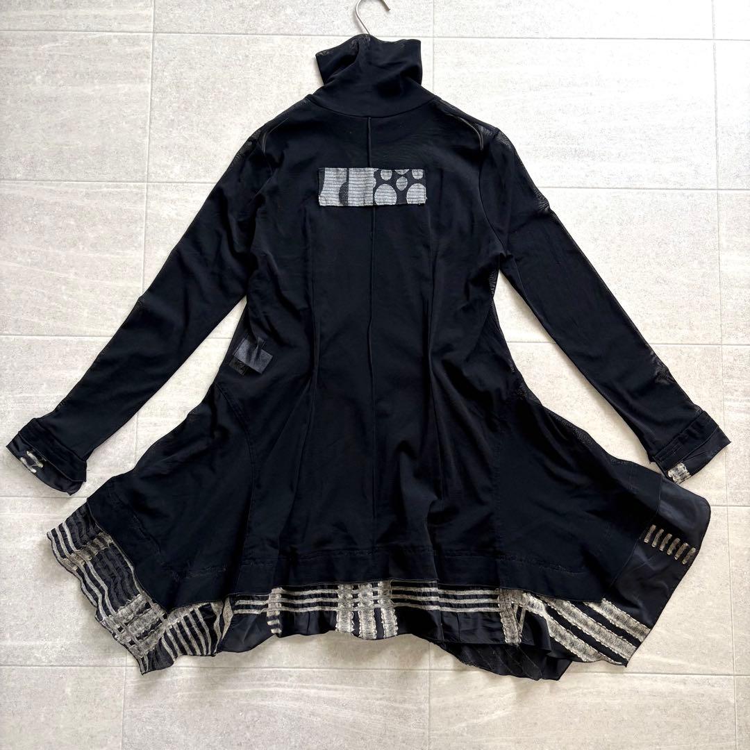 エイココンドウ パワーネット シアー パッチワーク ワンピース