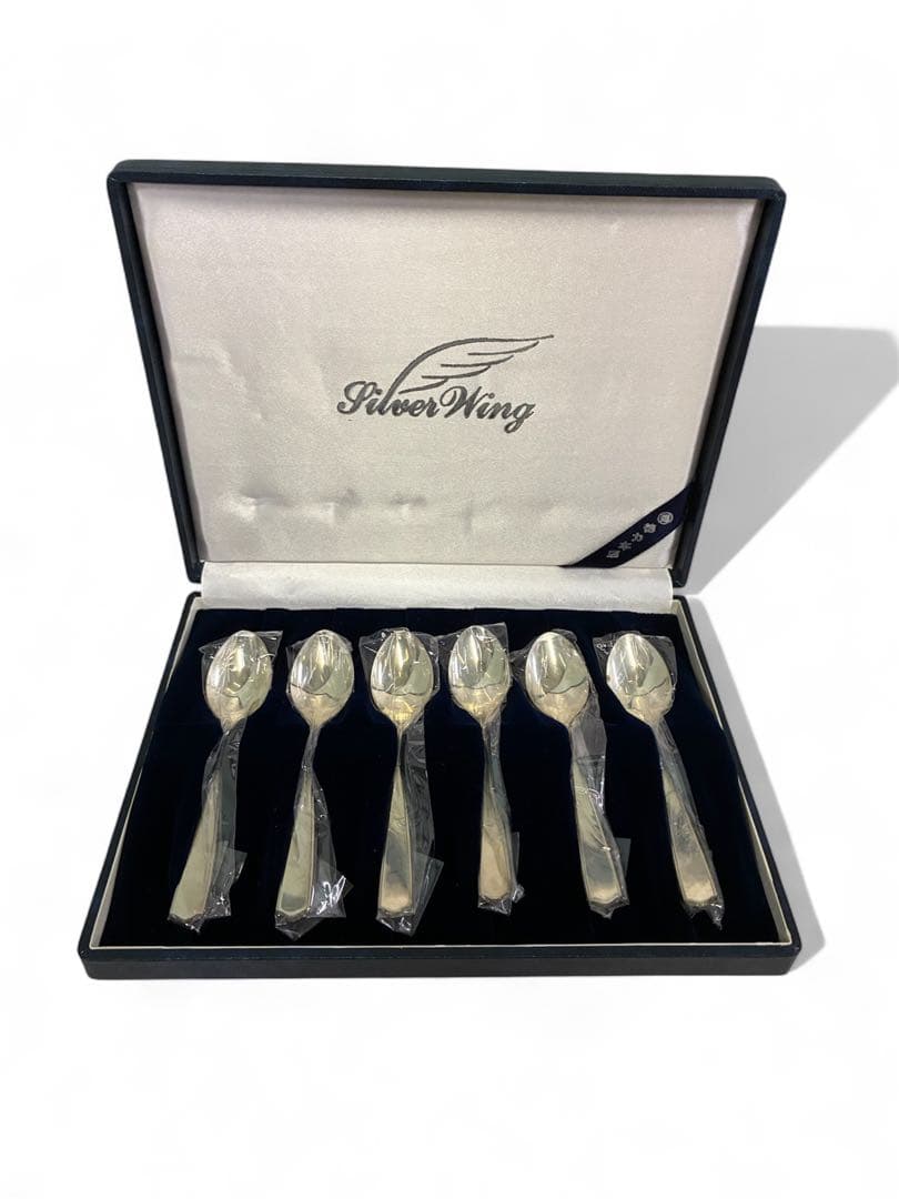 わ*ん様 Silver Wing スプーン 6本 ギフトボックス付 徳力銀製スプ