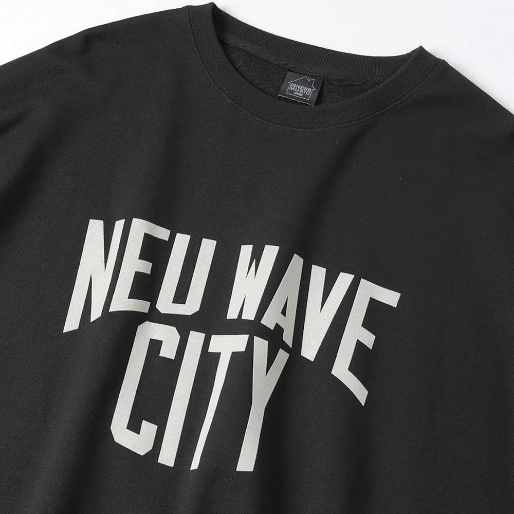 新品 イズネスミュージック NEU WAVEスウェット ブラック イズネス