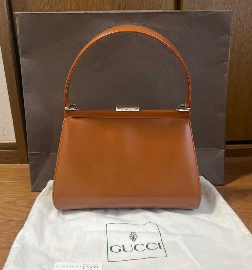 正規品☆美良品☆グッチ ハンドバッグ GUCCI（グッチ） 極 美品 オールドグッチ ヴィンテージ GG ロゴ 金具