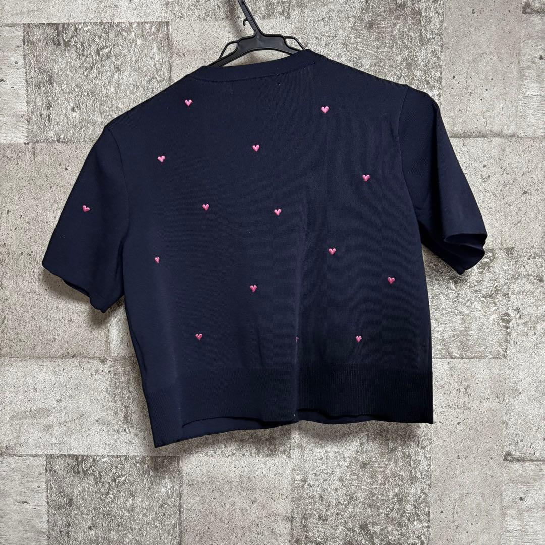 アプワイザーリッシェ ハート刺繍カラーカーディガン 美品 - メルカリ