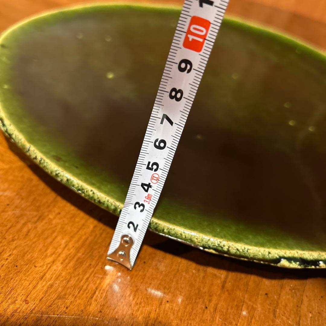 新品◇④織部焼 森脇 文直作 緑色の陶器製丸皿大皿35.5cm - メルカリ