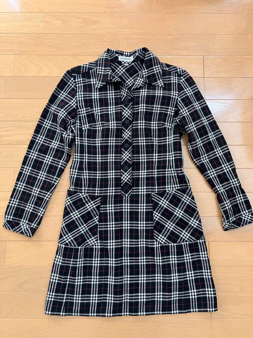 BURBERRY'S チェック柄長袖ワンピース 150A - メルカリ
